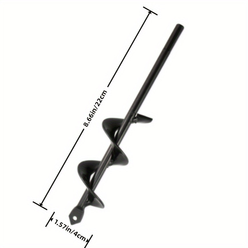 Garden Plant Auger Drill Bit 3/8 Inch Hex Drive Spiral Planter Solid Steel