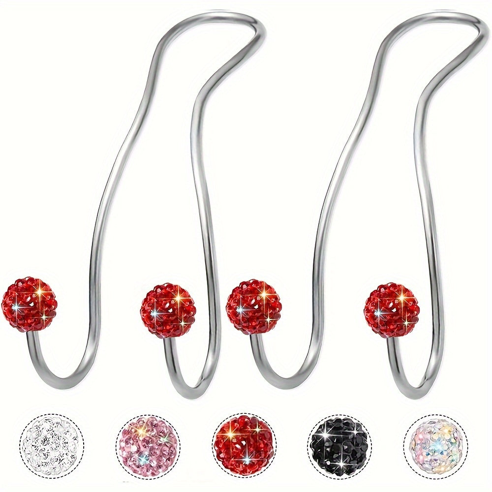 2 ta paketdan zanglamaydigan po'latdan yasalgan avtomobil o'rindig'i boshqashlari uchun ko'p rangli toshlar bilan tashkil etuvchi