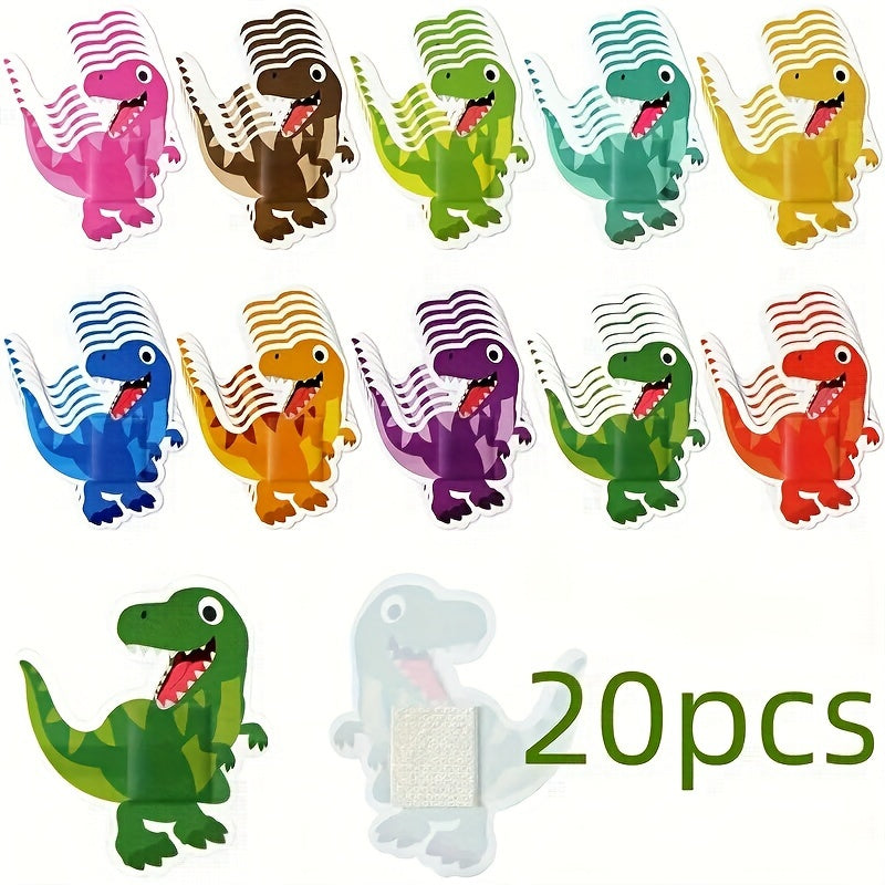 Venda de banditas con patrón de dinosaurio para niños y bebés, pegatinas de dibujos animados transpirables, 10 colores