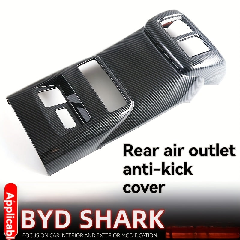 Cubierta de ventilación trasera de aire en ABS con patrón de fibra de carbono para decoración interior de coche