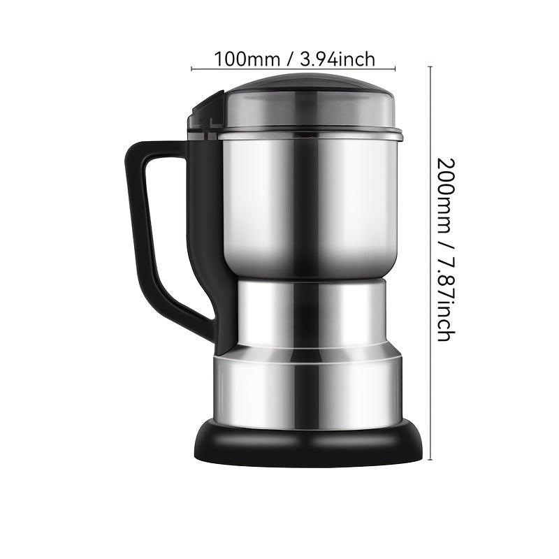 Electric Stainless Steel Coffee Grinder for Beans, Spices, Nuts, 10 Sec