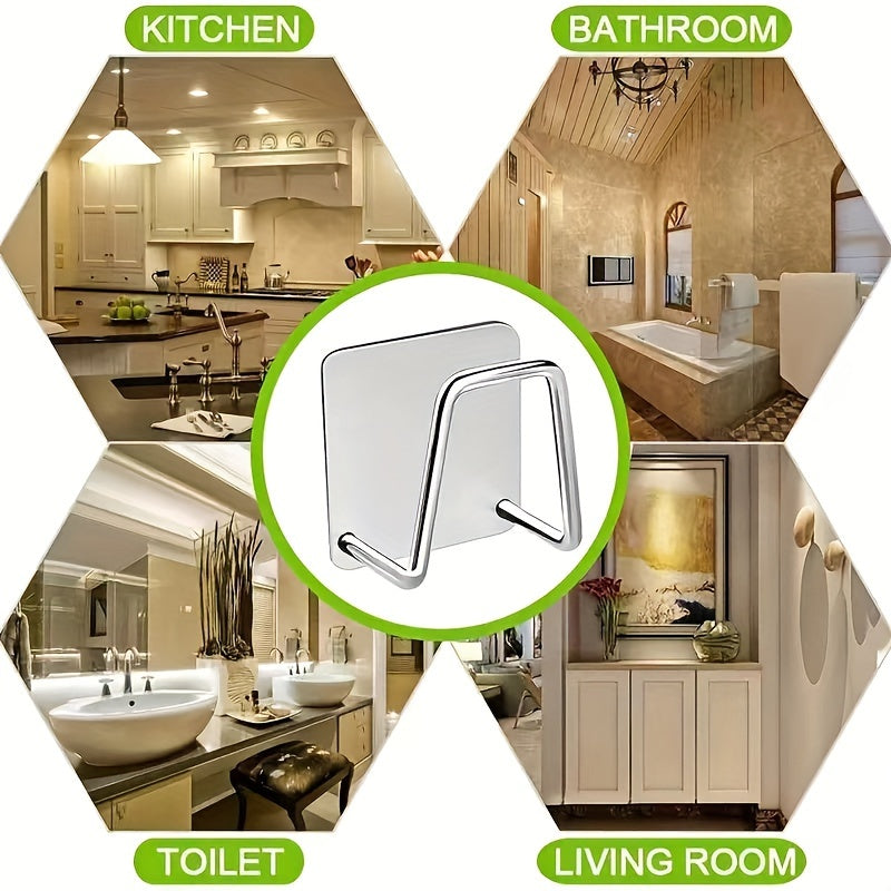 Ganchos de pared de metal sin taladro, fácil de instalar, organizador de cocina resistente y duradero