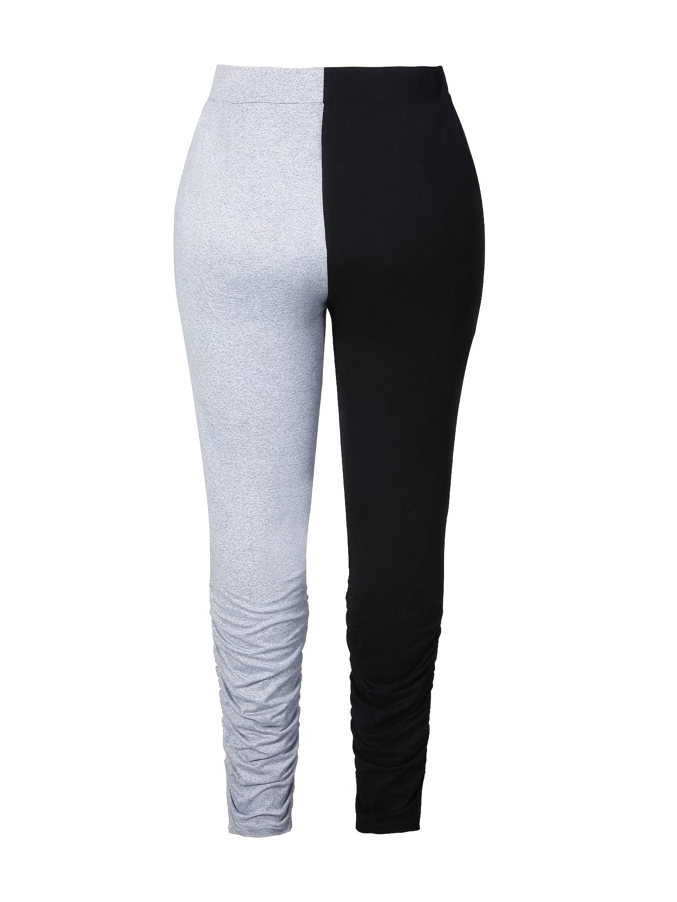 Women's Plus Size High-Waisted Ripped Drawstring Leggings Stretchy Comfortable