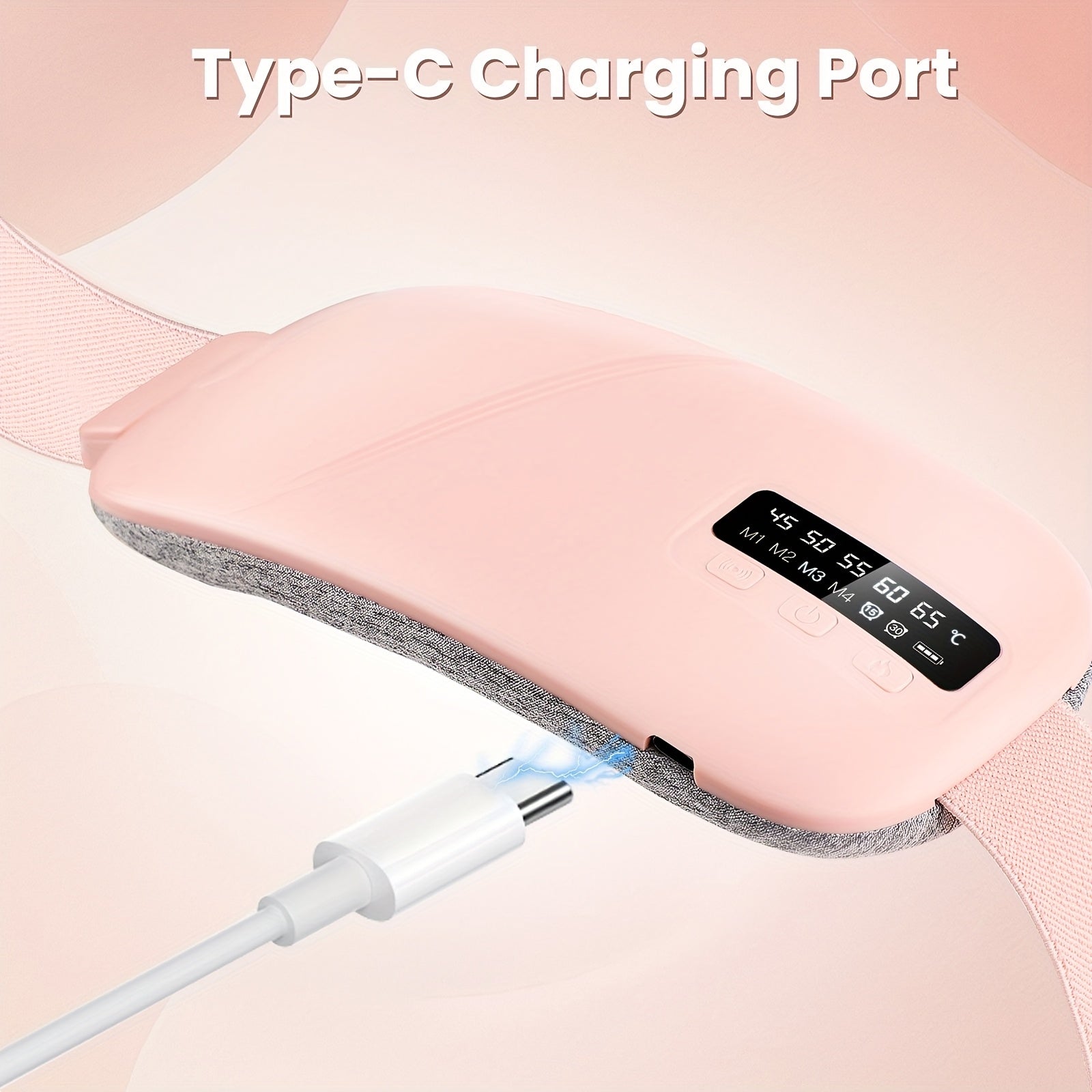 Women’s USB Rechargeable Heating Belt with 3 Temperature Settings and 4 Massage Modes