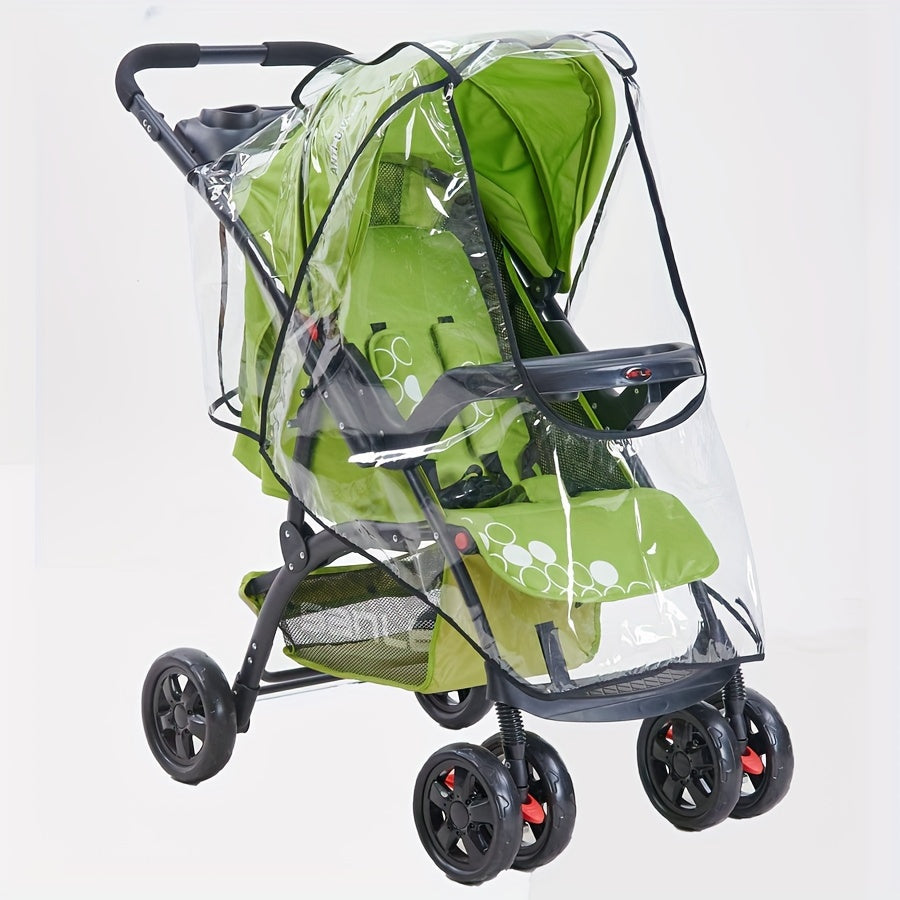 Kids Stroller Rain Cover Windproof Waterproof Umbrella Protector for Carriage