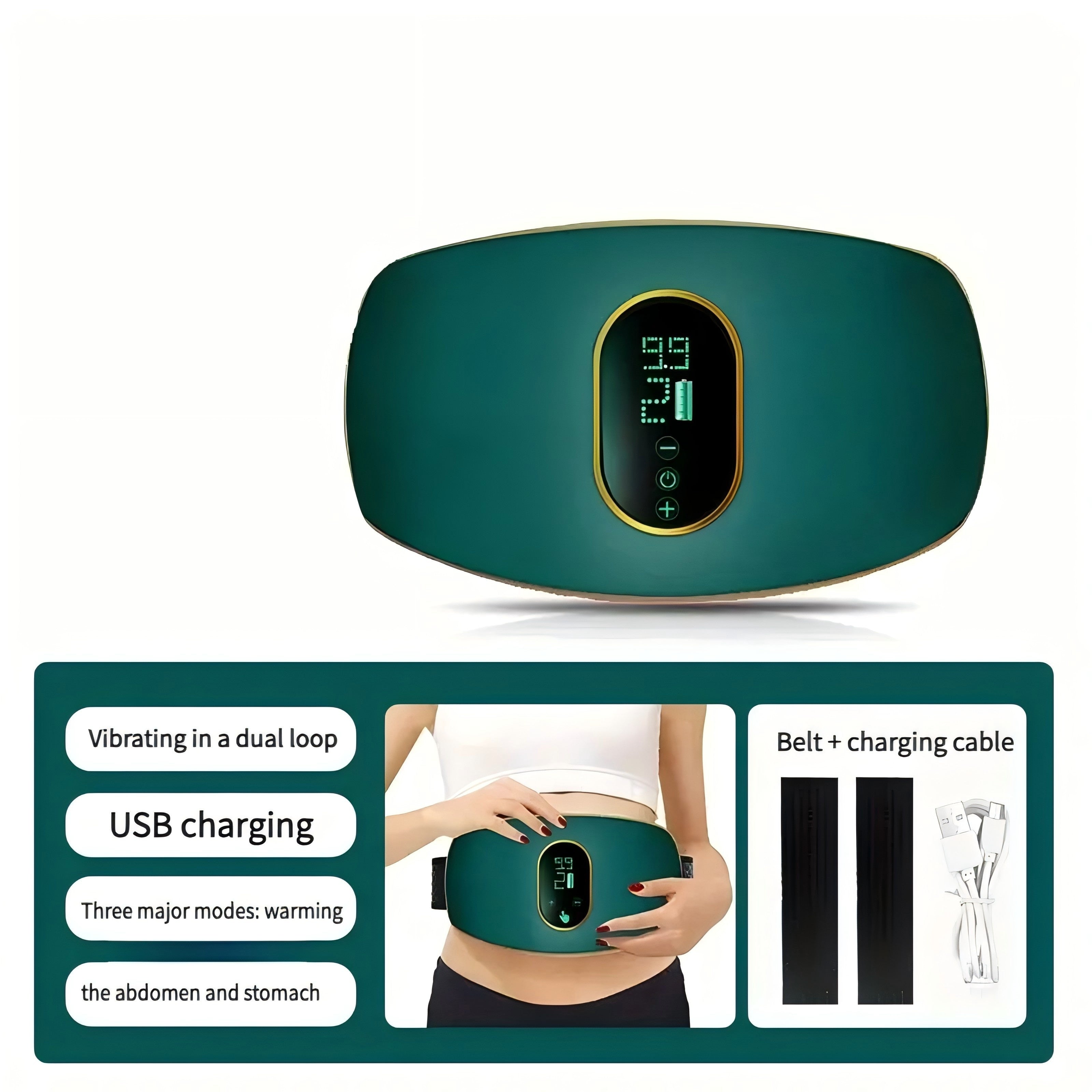 Full-Body Portable Massager with USB Charging Adjustable Intensity Waist Trainer for Men and Women