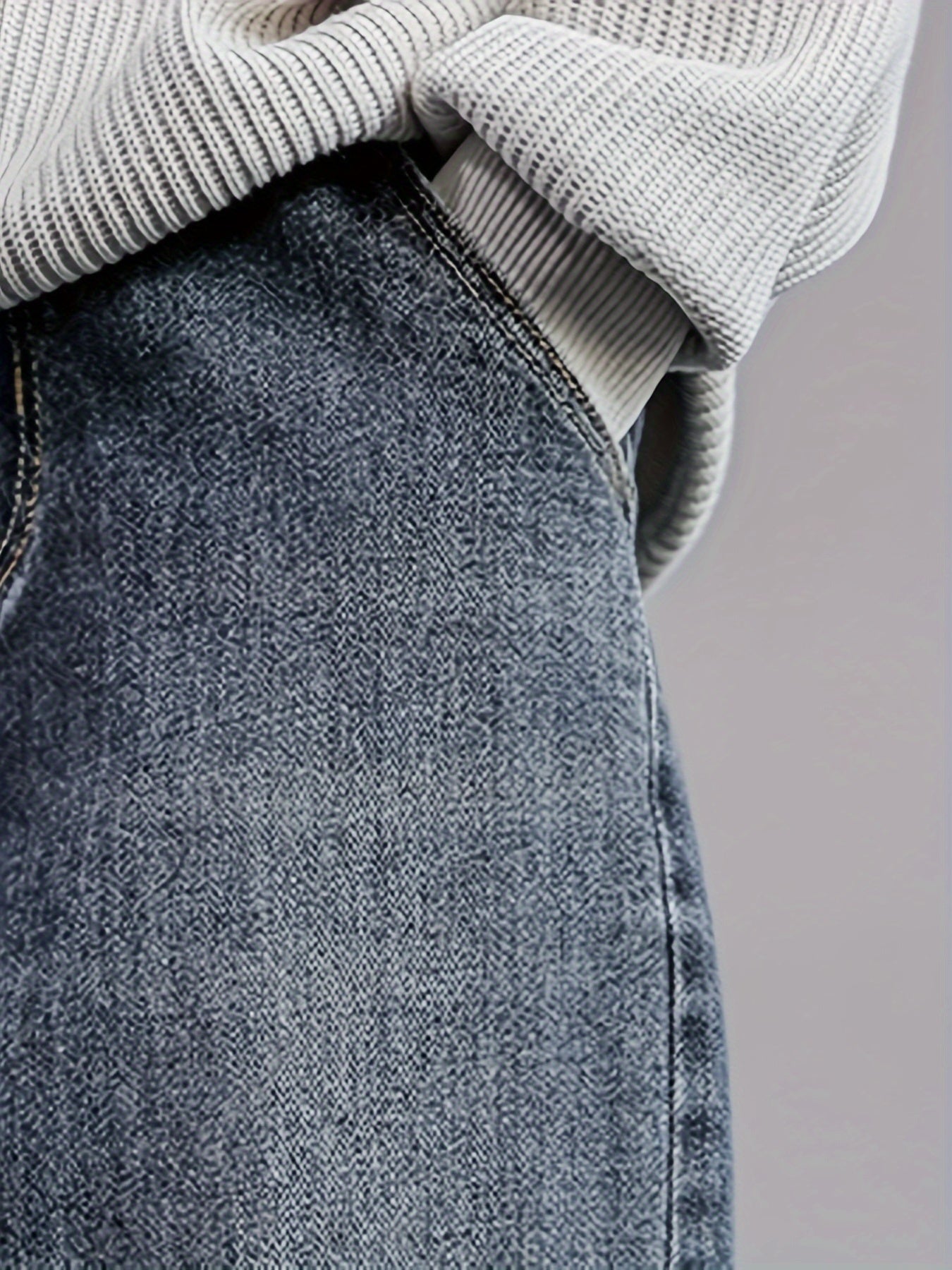 Детали джинсовой ткани для мальчиков - Коллекция Весна/Осень 2024, неэластичная ткань, машинная стирка, длинные брюки