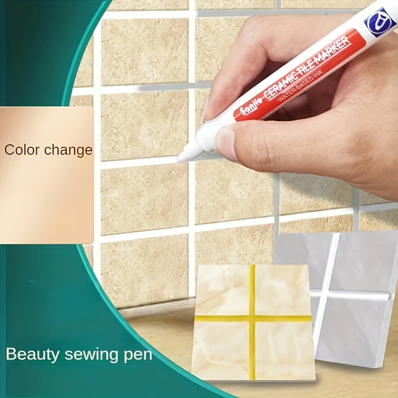 White Waterproof Tile Grout Pen for Bathroom Floor Repair 1/3/5pcs