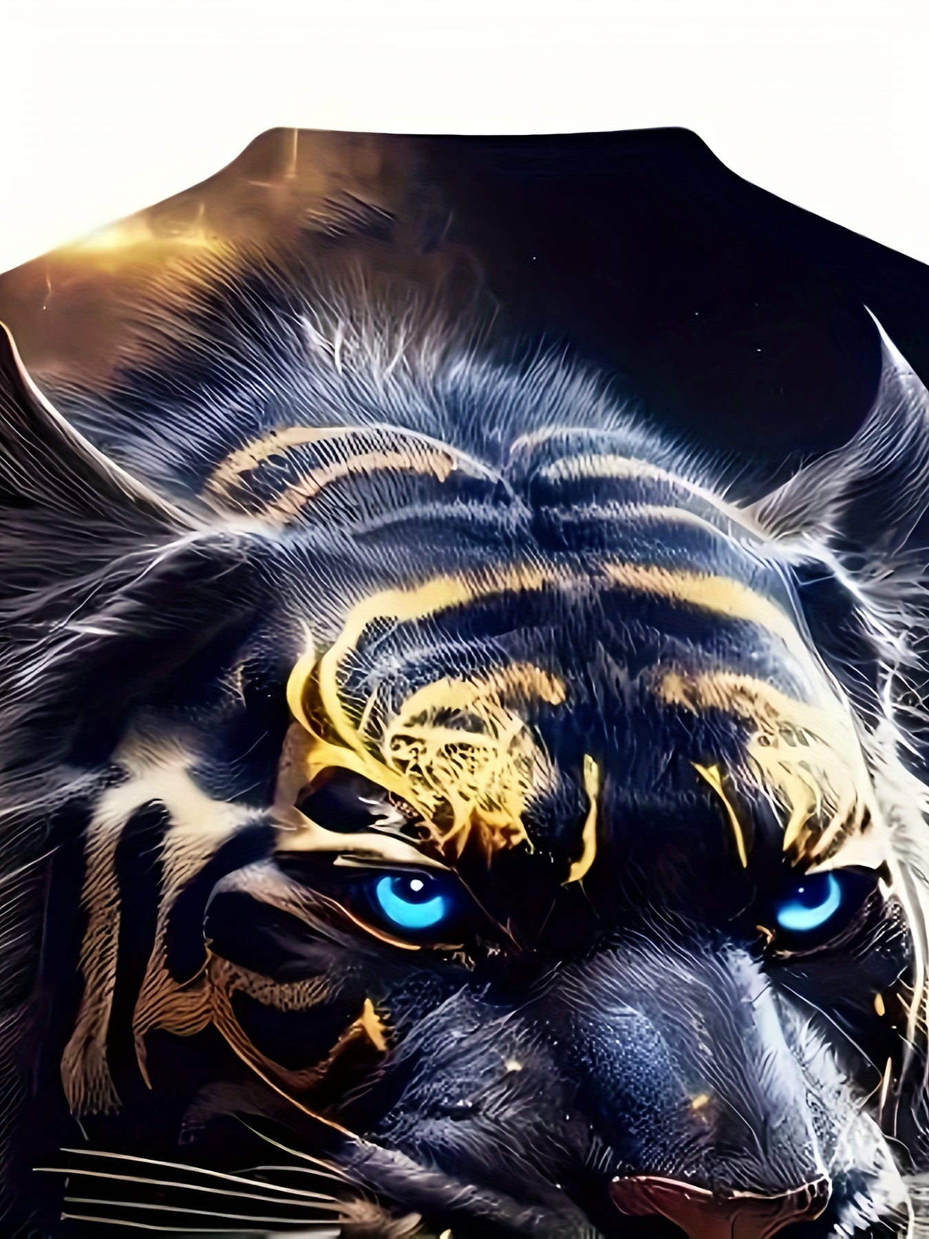 Yozgi ochiq havoda kiyish uchun erkaklar uchun yo'lbars grafik printli futbolka