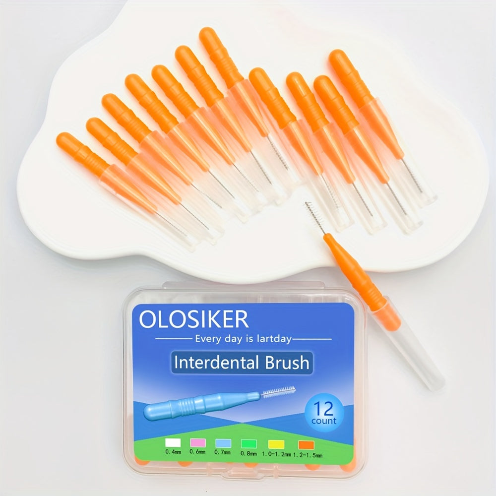 12-to'plam tish oral interdental cho'tkalar PE material aralash ranglar gum parvarishi