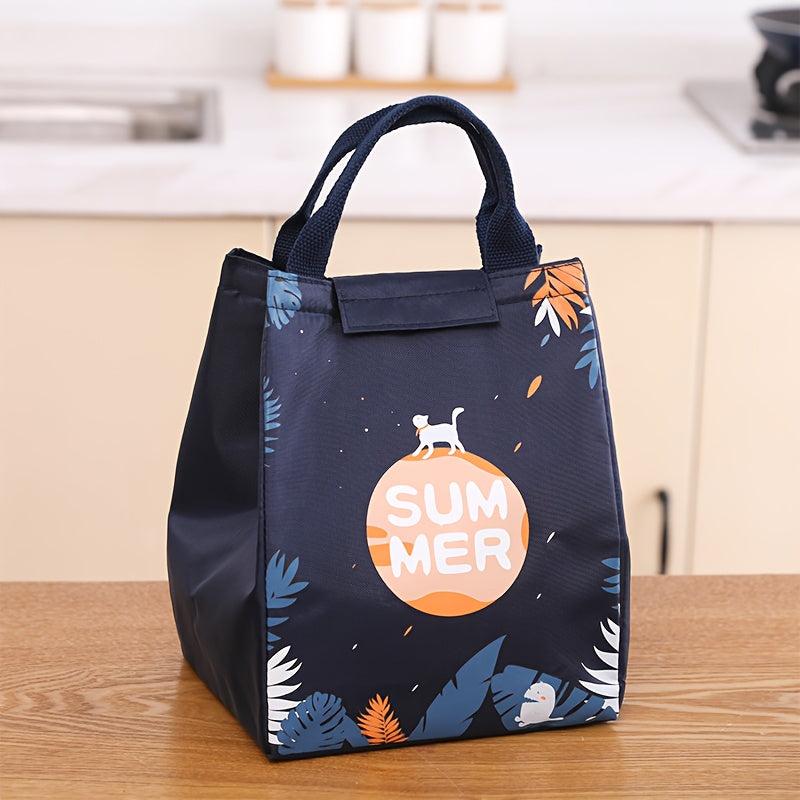 Animal Themed Insulated Lunch Bag with Foil Lining and Large Capacity