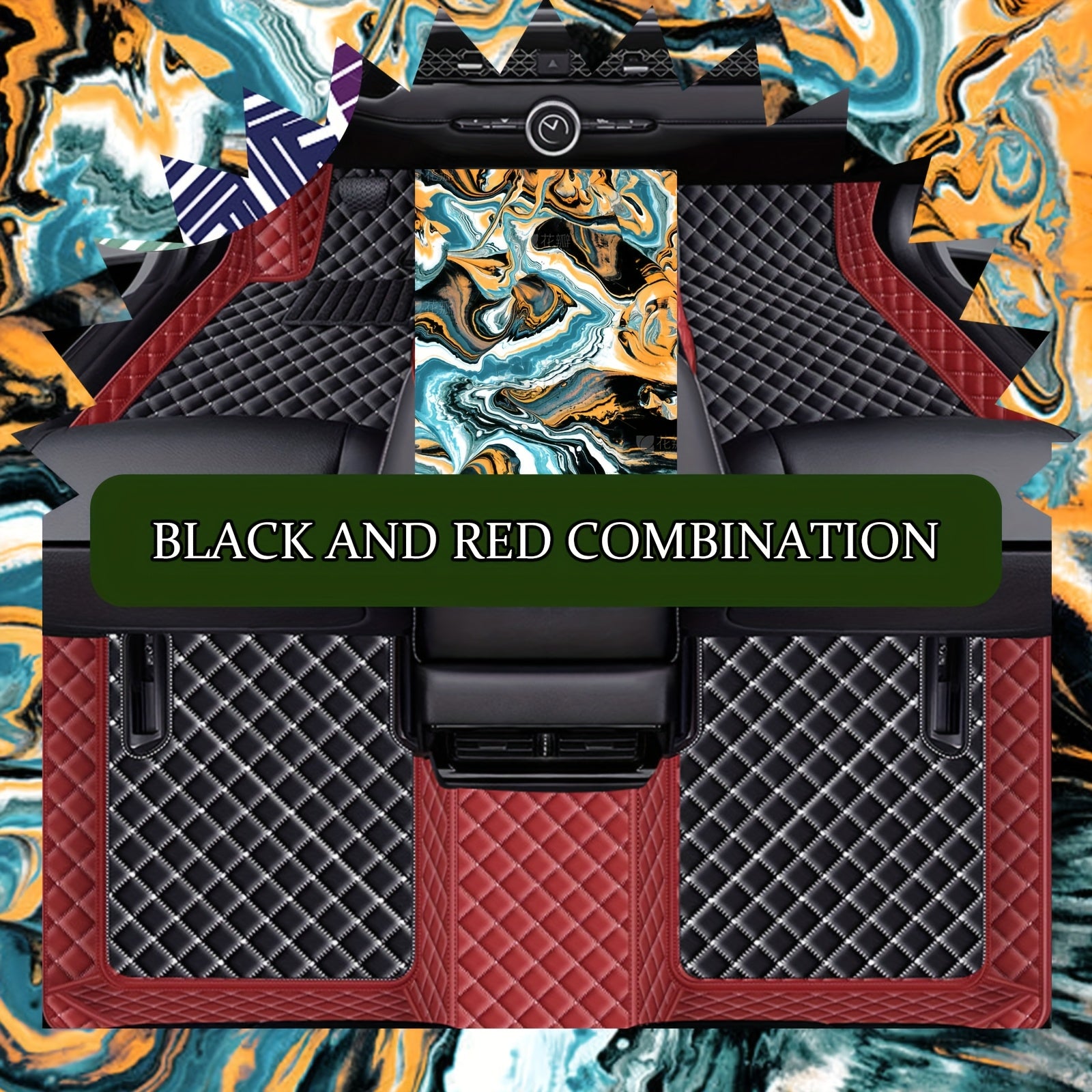 All-Weather Waterproof PU Leather Car Floor Mat for SUV Waterproof Dustproof Durable