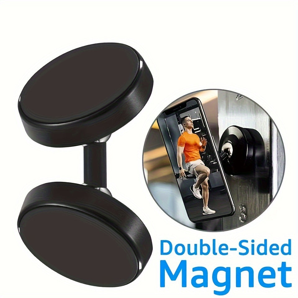 Magnetic Phone Holder for Gym and Vehicle Aluminum Alloy 360° Rotation