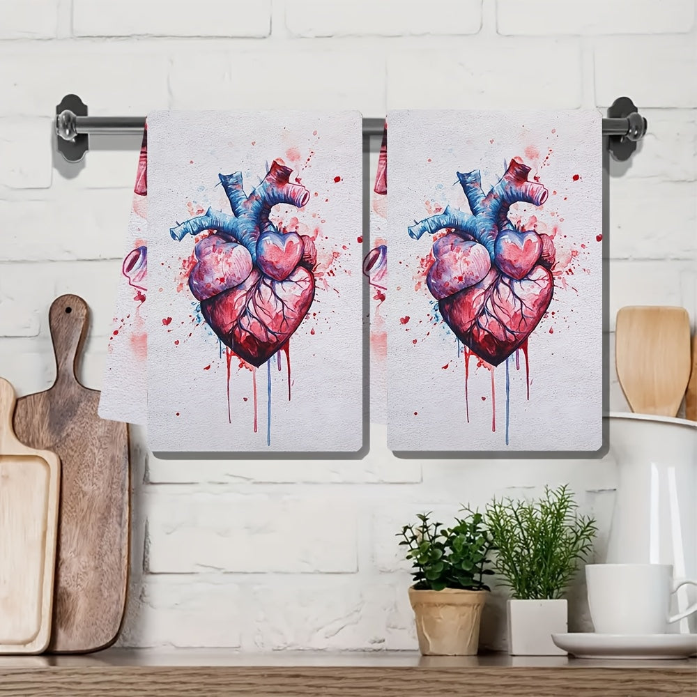 Valentine's Day Kitchen Towels Ultra-Soft Absorbent 40x60 cm