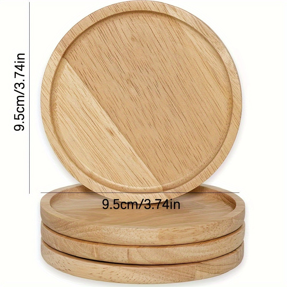 Bamboo Wooden Coaster Set for Tea Coffee Snacks Kitchen Decor Housewarming Gift
