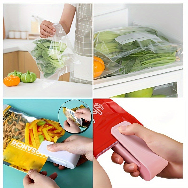 Mini Food Sealer Vacuum Sealer for Snacks Food Preservation Reusable Compact Handheld