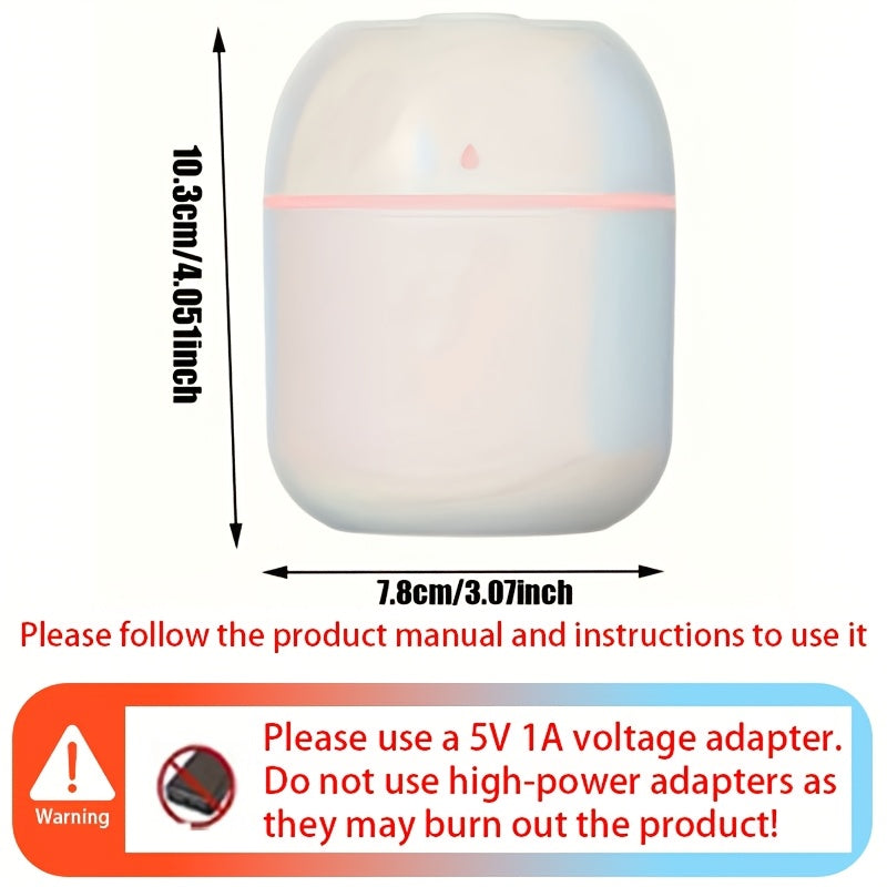USB-Powered Humidifier with Aromatherapy Night Light for Home Use