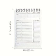 A5 Daily Planner Notebook 160 Pages for Office School Schedule Organizer