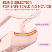 USB Rechargeable Electric Eyelash Curler with Silicone Clip White Pink Long-Lasting Safe