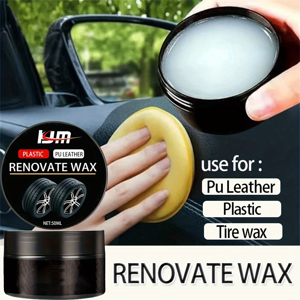 Car Plastic Restoration Kit Crystal Wax Bumper Scratch Repair Black Plastic