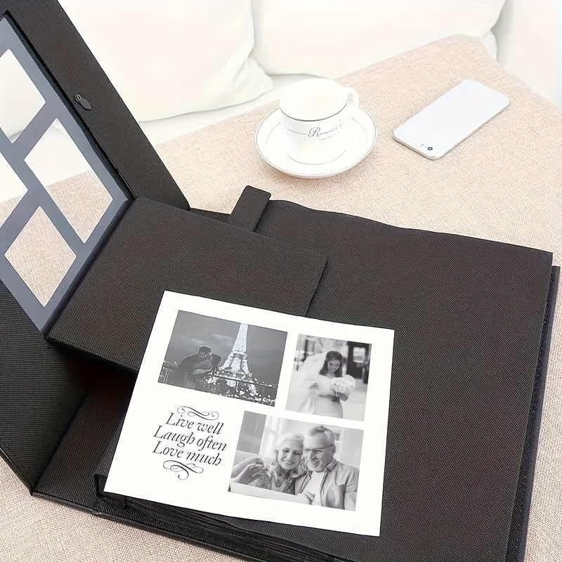 Faux Leather Photo Album Holds 500 4x6 Photos Family Wedding Travel Memory Book