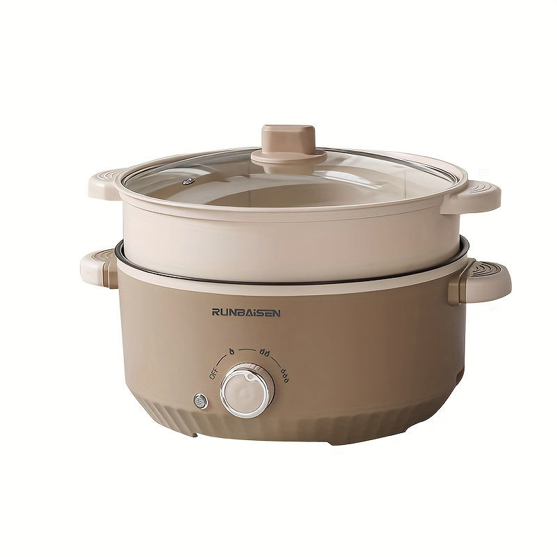 Elektr Wok va Bug'lamchi, Non-Stick Qozon, Oila yig'ilishlari va Yotoqxona uchun Ideal, Bardoshli Qurilish.