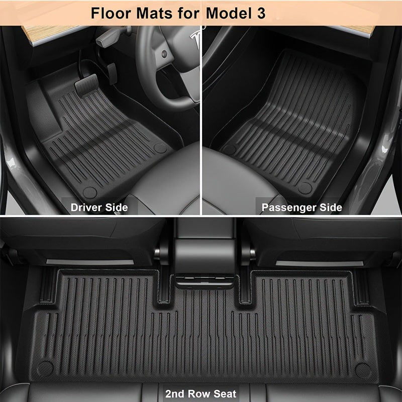 6-to'plam TPE Avtomobil politsalari Model 3 Y uchun barcha ob-havo sharoitlariga mos, suv o'tkazmaydigan, sirpanmaydigan