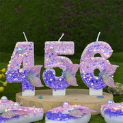 3D Glittering Number Birthday Candle for Cakes Celebrations 1 Piece