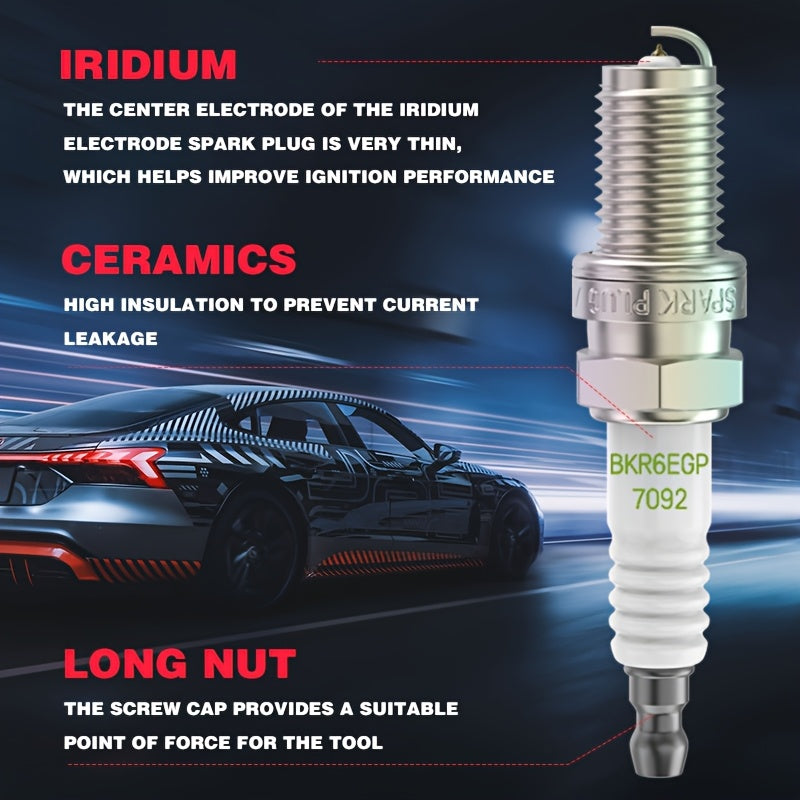 4 ta avtomobil dvigateli uchun spark plug to'plami, turli modellarga mos keladi