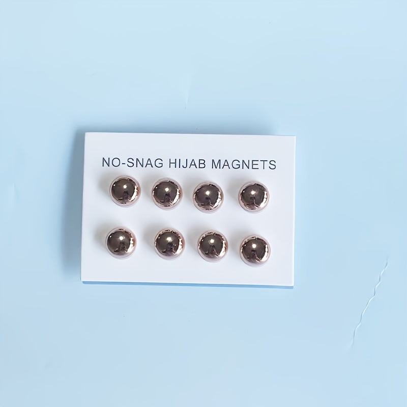 Set of 8 Magnetic Hijab Pins Alloy Scarf Clips for Women Accessories