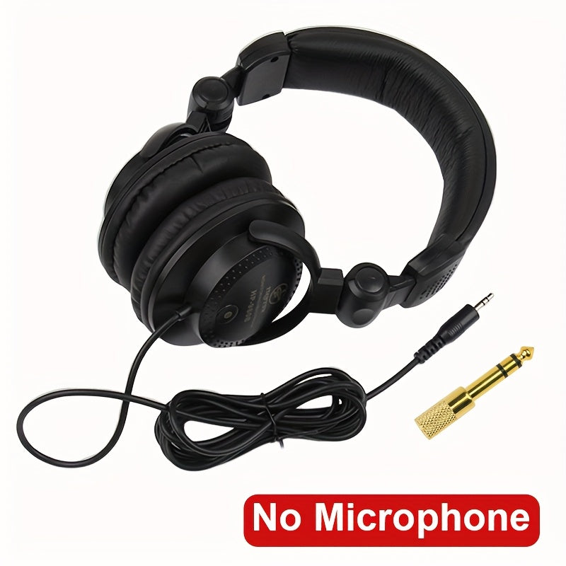 Auriculares de estudio con cable de alta gama para producción musical con adaptador de 3.5 mm a 6.5 mm