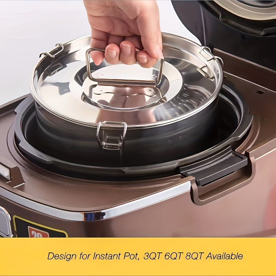 Stainless Steel Flan Mold with Lid Handle 1.5QT Bakeware for Pudding and Cupcakes