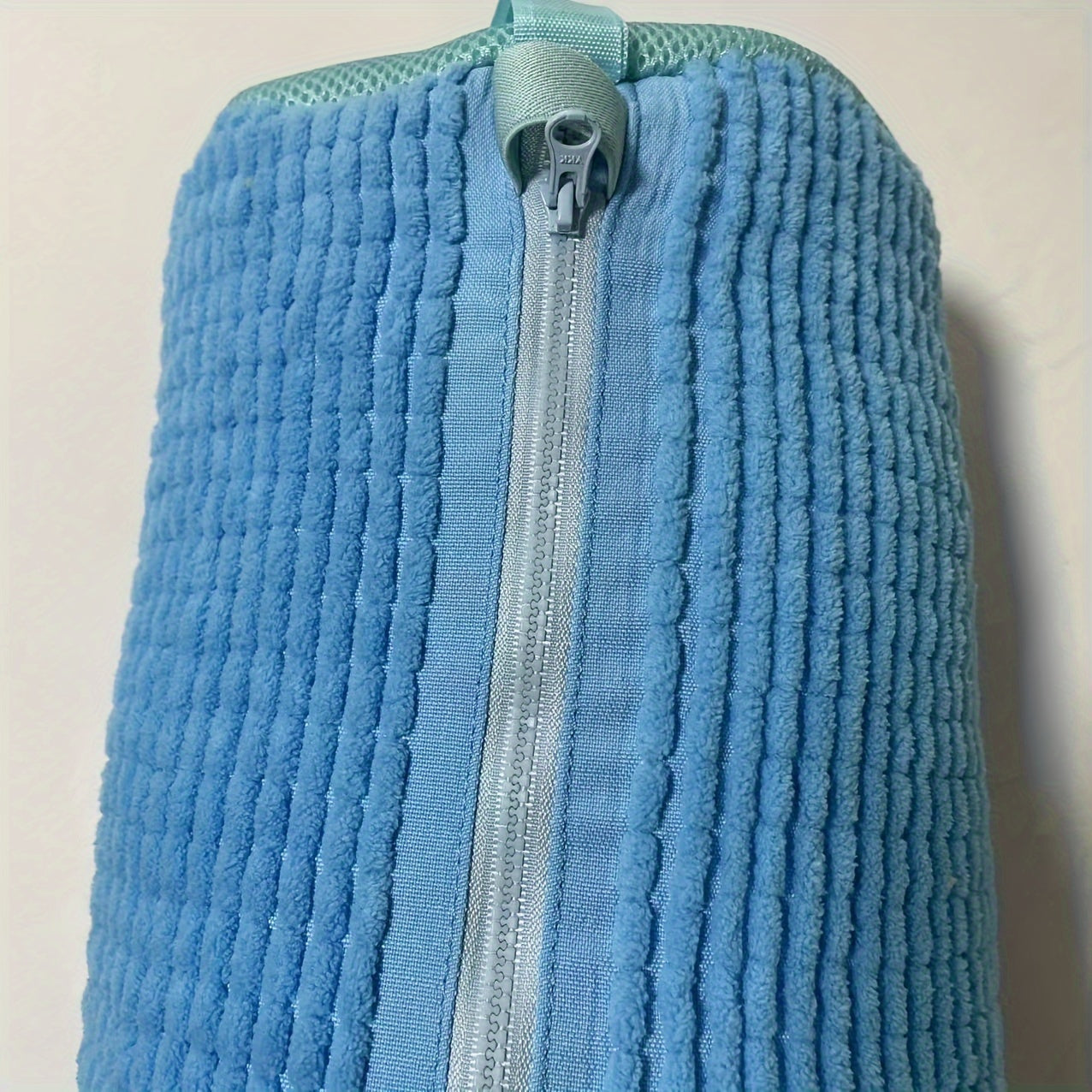 Yashil Chenille poyabzal yuvish sumkasi, zipli, sneaker tozalash uchun, mashinada yuvish mumkin