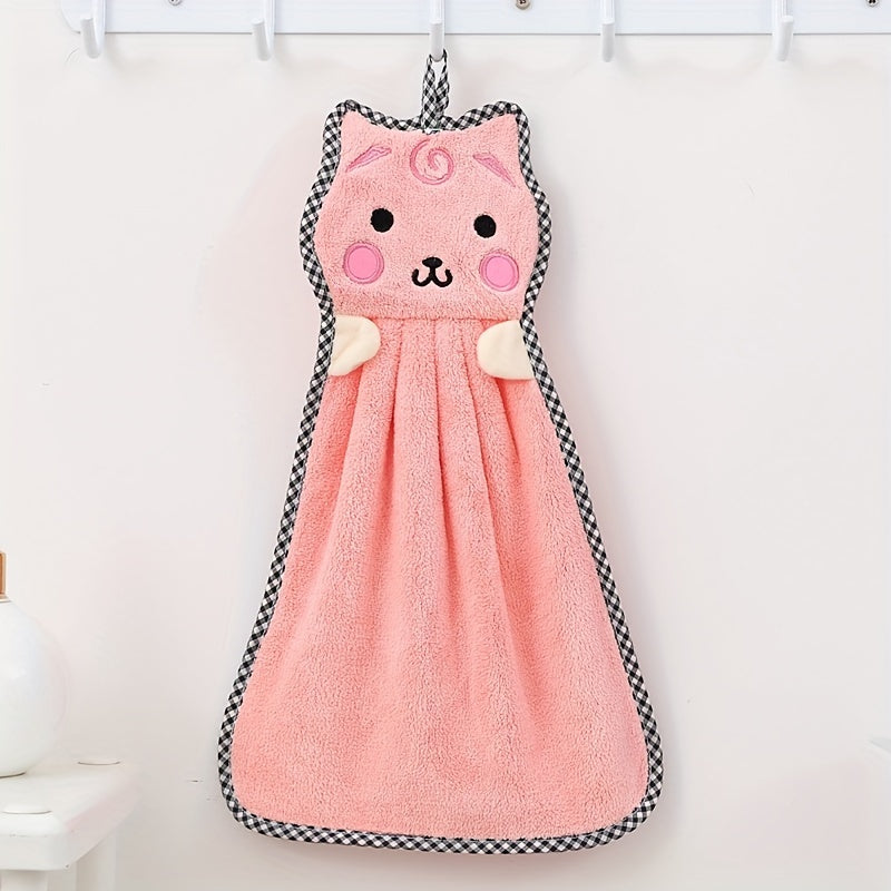 Multfilm Mushuk Qo‘l sochiq yumshoq so‘riladigan tez quriydigan pushti shohli bolalar kattalar uchun