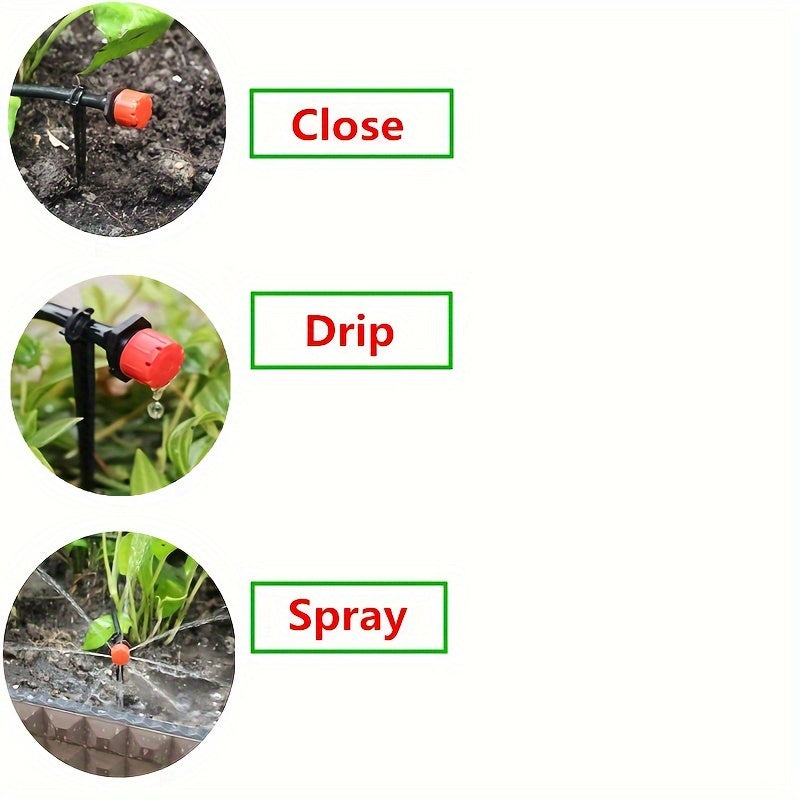 Набор для полива сада с регулируемым капельницей и разбрызгивателем для горшечных цветов и травы