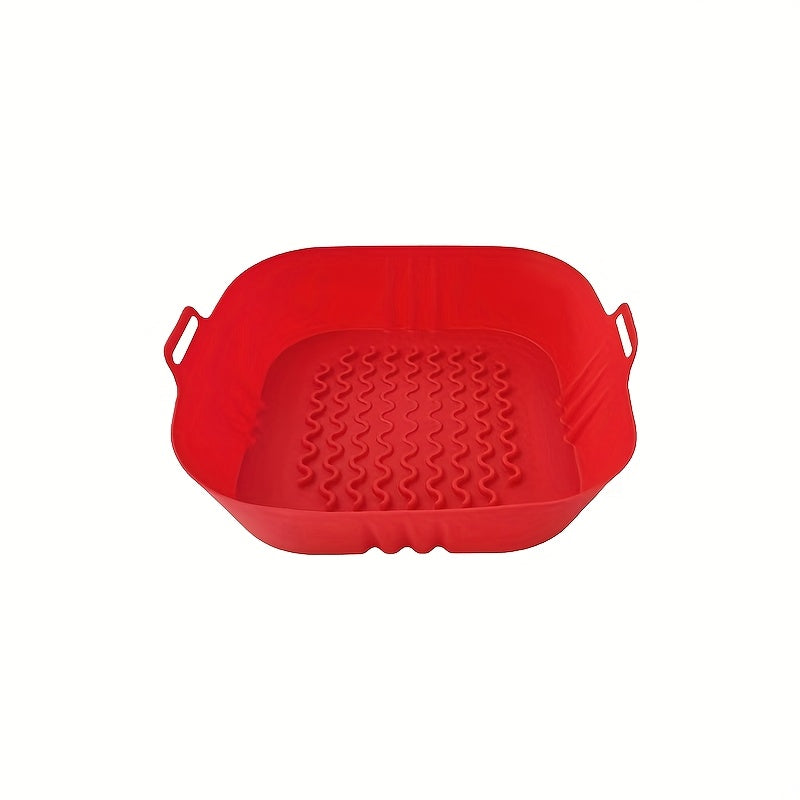 Square Silicone Air Fryer Liner 8 Inch Reusable Food-Safe for 4-7 Qt Ovens