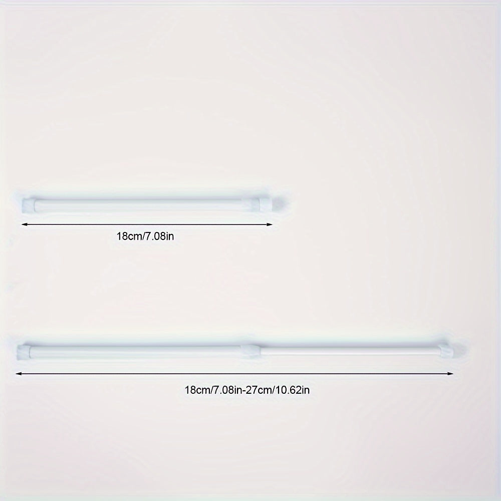 Telescopic Curtain Rod Adjustable Length 18cm for Wardrobe Kitchen Balcony