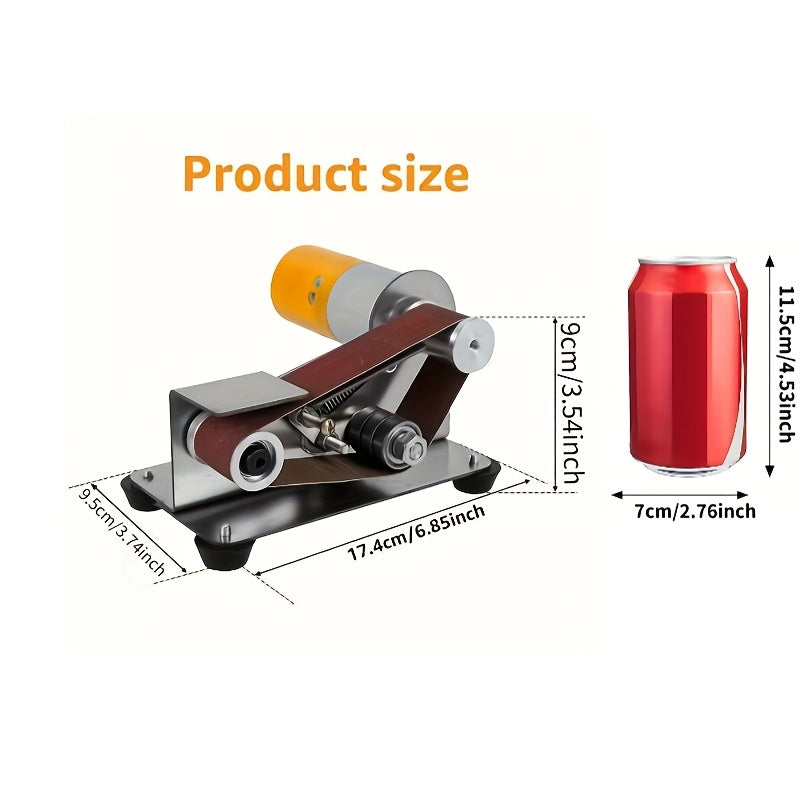 Electric Knife Sharpener with Adjustable Speed Belt Grinder for Kitchen and Craft Use