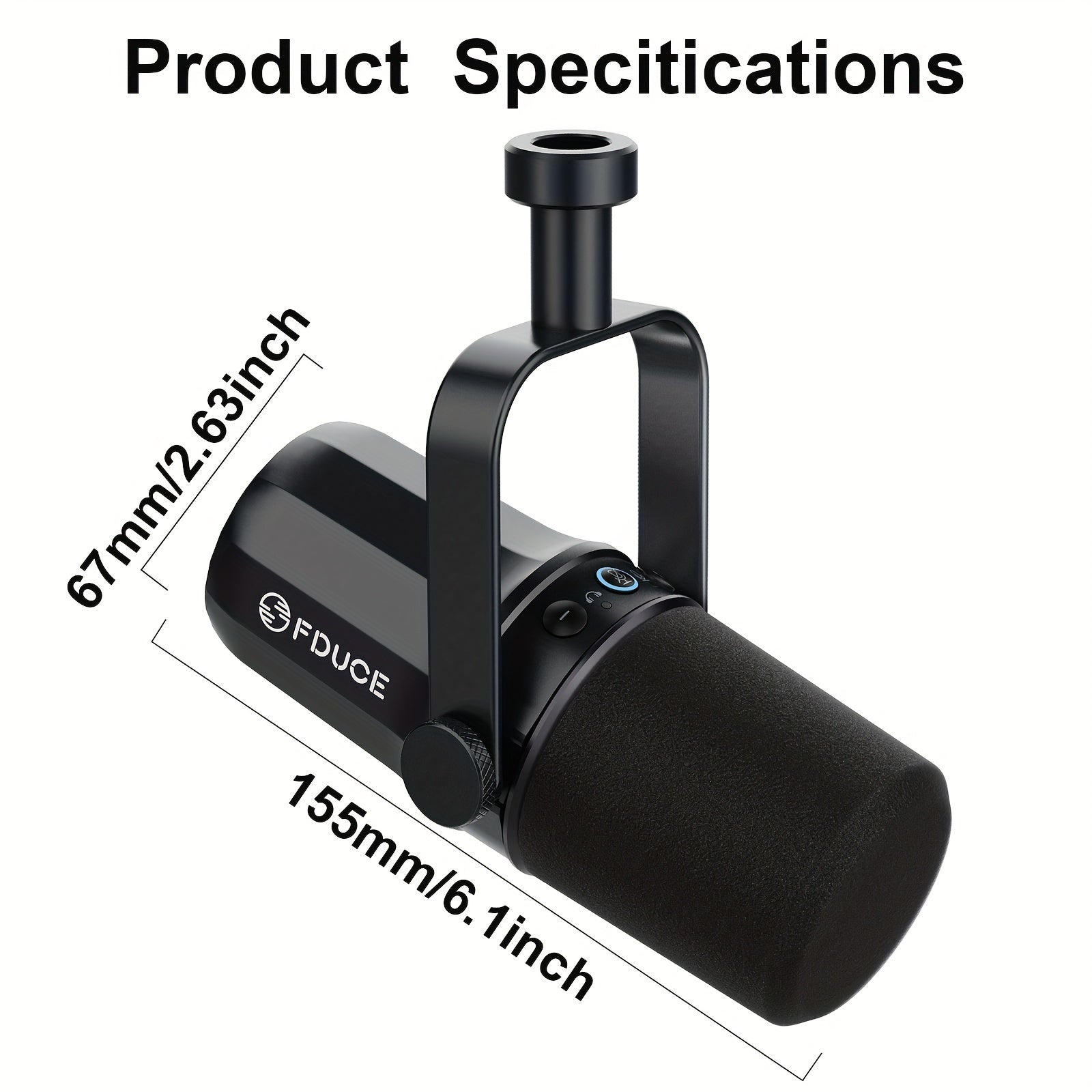 Ультимативный подкастный микрофон: динамический микрофон FDUCE SL40 USB/XLR с встроенной гарнитурой и звукоизоляцией!