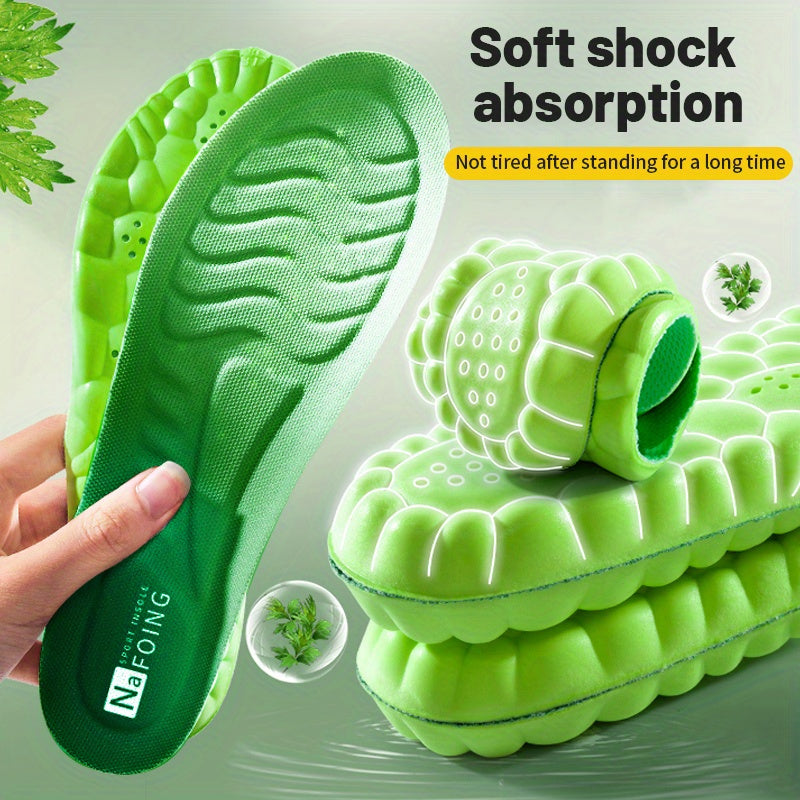 Unisex Breathable 4D Sports Insoles Shock Absorption Running Shoe Pads