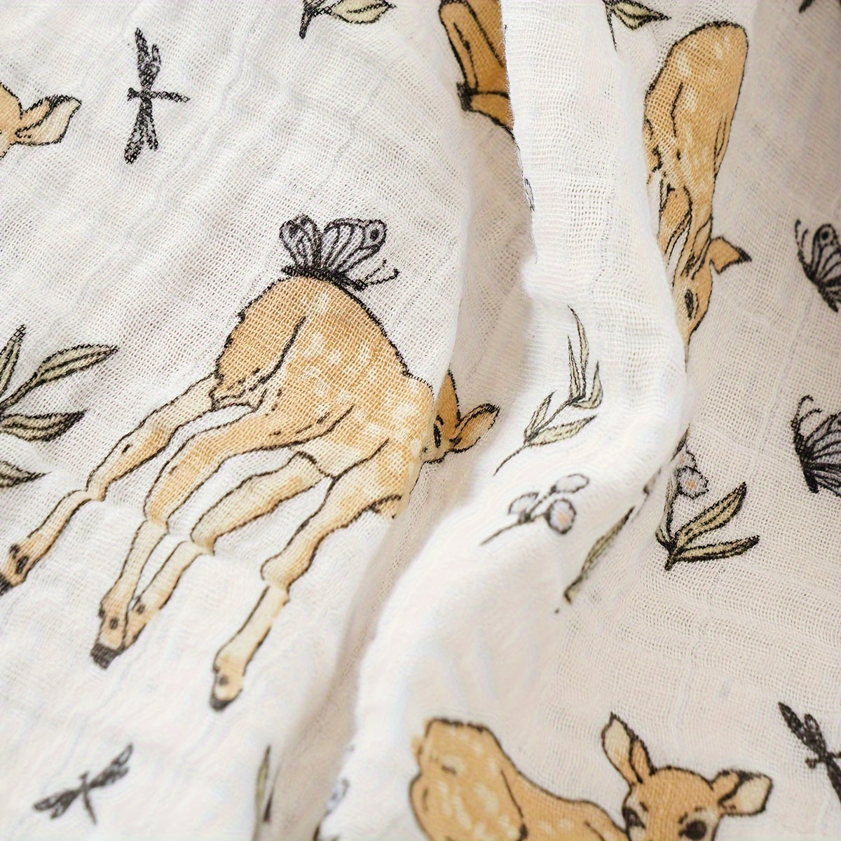 Uyda va sayohatda foydalanish uchun yumshoq muslin qoplamali bosma paxta ko'rlagi, Halloween va Rojdestvo sovg'alari uchun mukammal.