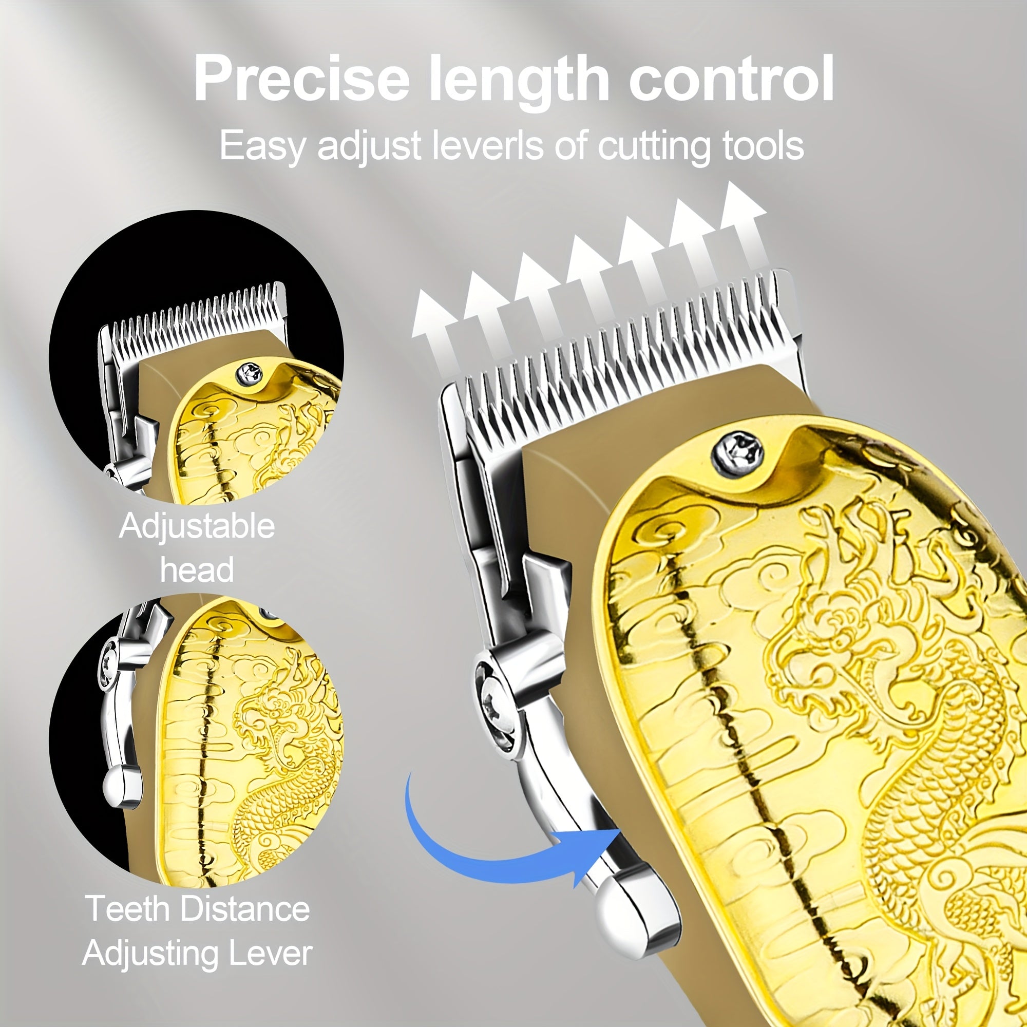 Профессиональный набор для стрижки и тримминга волос LQT - перезаряжаемый через USB с литиевой батареей 2000мАч, мощностью 2.0Вт, доступен в 4 цветах. Идеально подходит для ухода за мужскими лицевыми волосами и бородой.