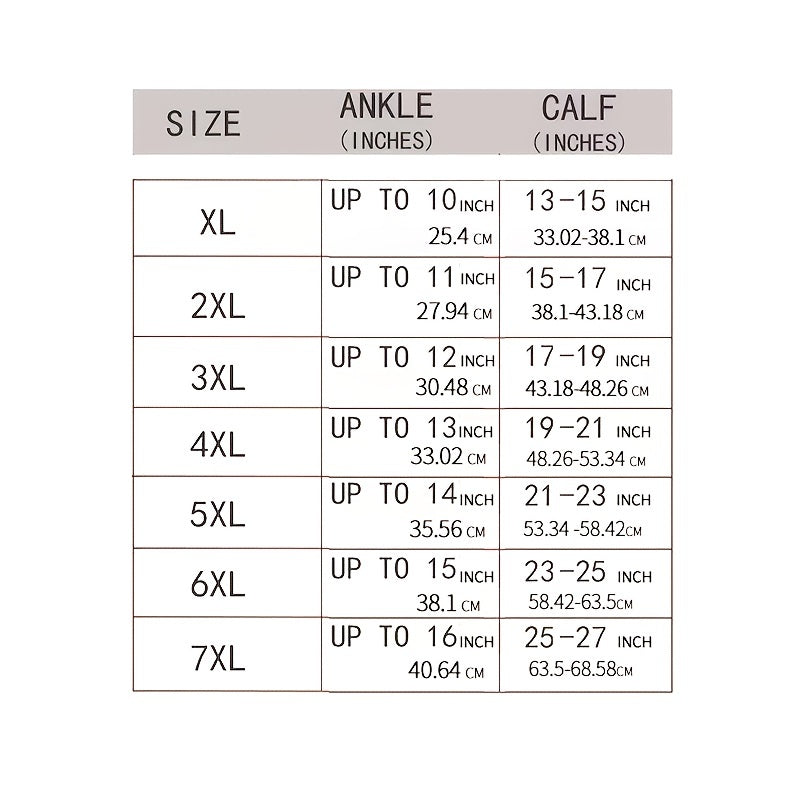 Plus Size Compression Socks for Men and Women Knee Length 20-30 mmHg Breathable Circulation