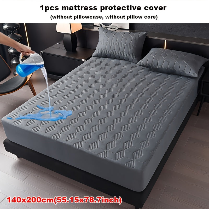 Waterproof Mattress Protector Cover Machine Washable Quilted Polyester PU Inner Layer for Bed Hotel Living Room