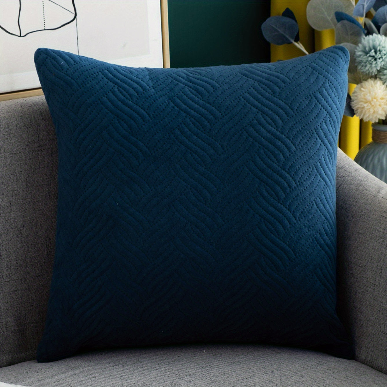 Luxurious Velvet Plush Pillow Cover for Bedroom Living Room and Car Decor