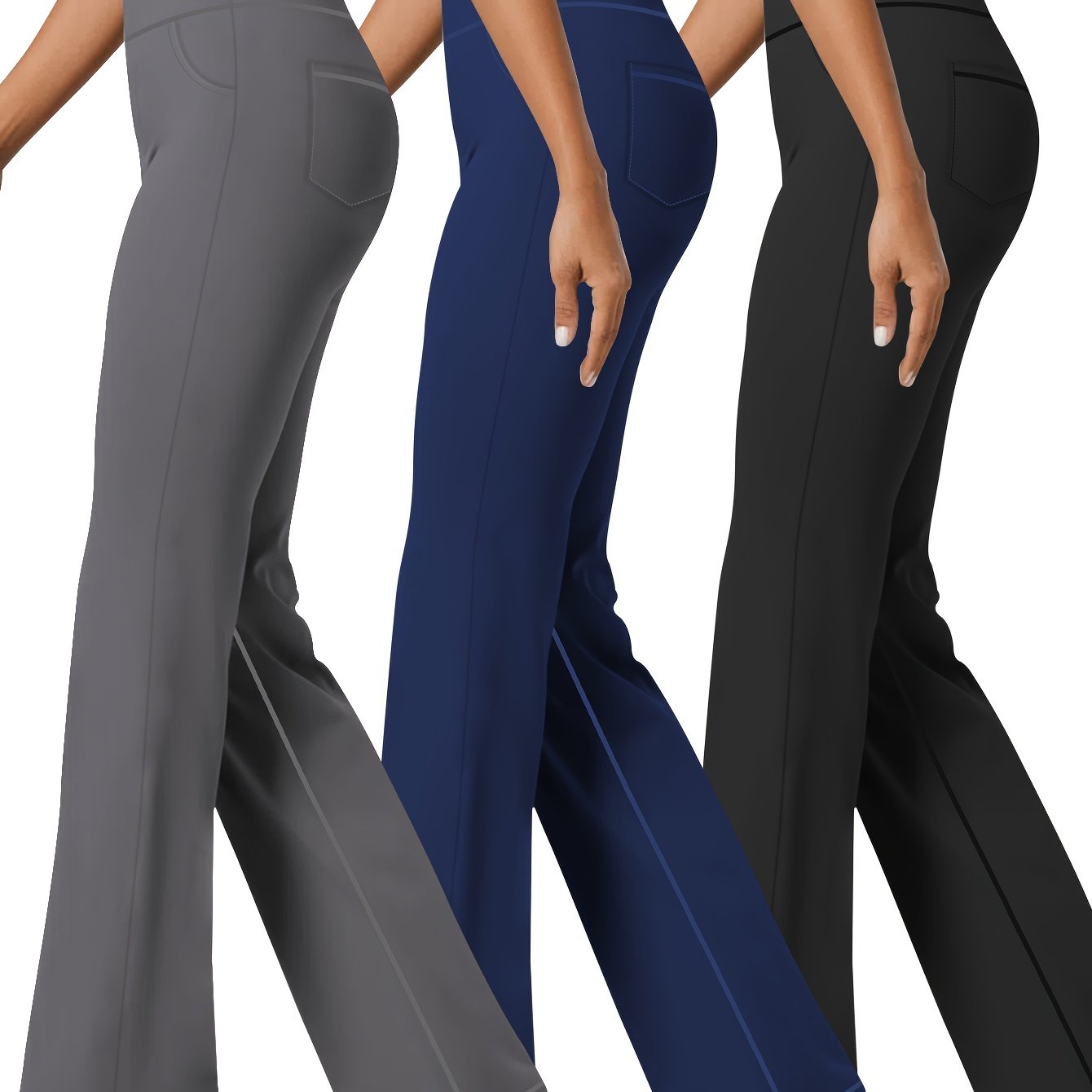 Women's Plus Size High-Waisted Flare Yoga Leggings Casual Sports Pants