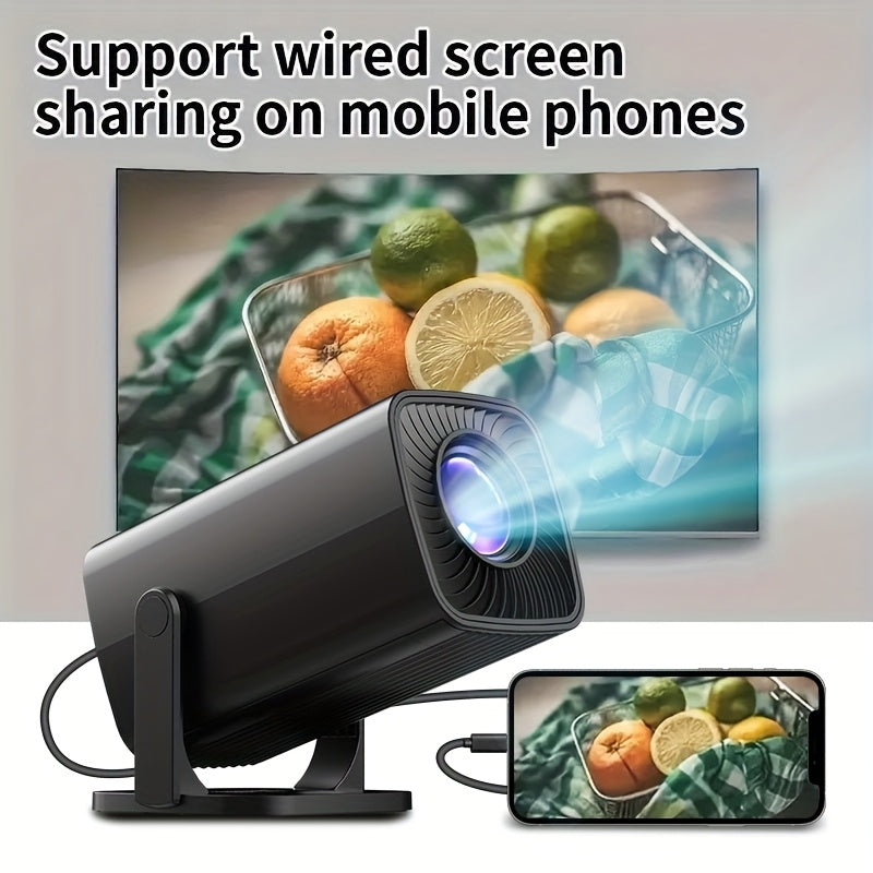 Mini proyector portátil negro soporte 1080P 3D para cine en casa uso con smartphone