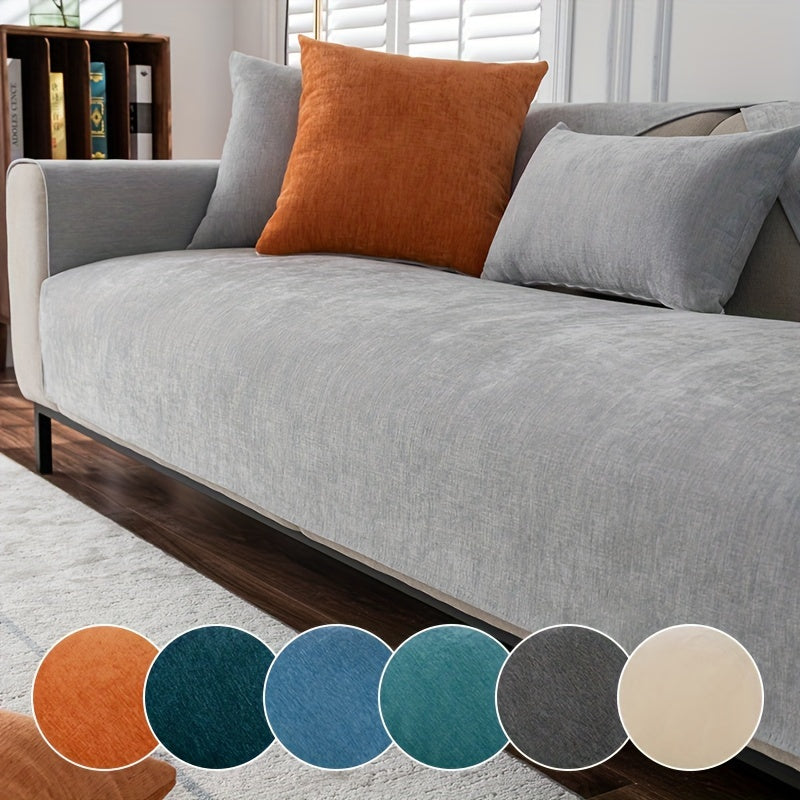Chenille Sofa Cover for 1-4 Seater All-Season Pet-Friendly Non-Slip Machine Washable