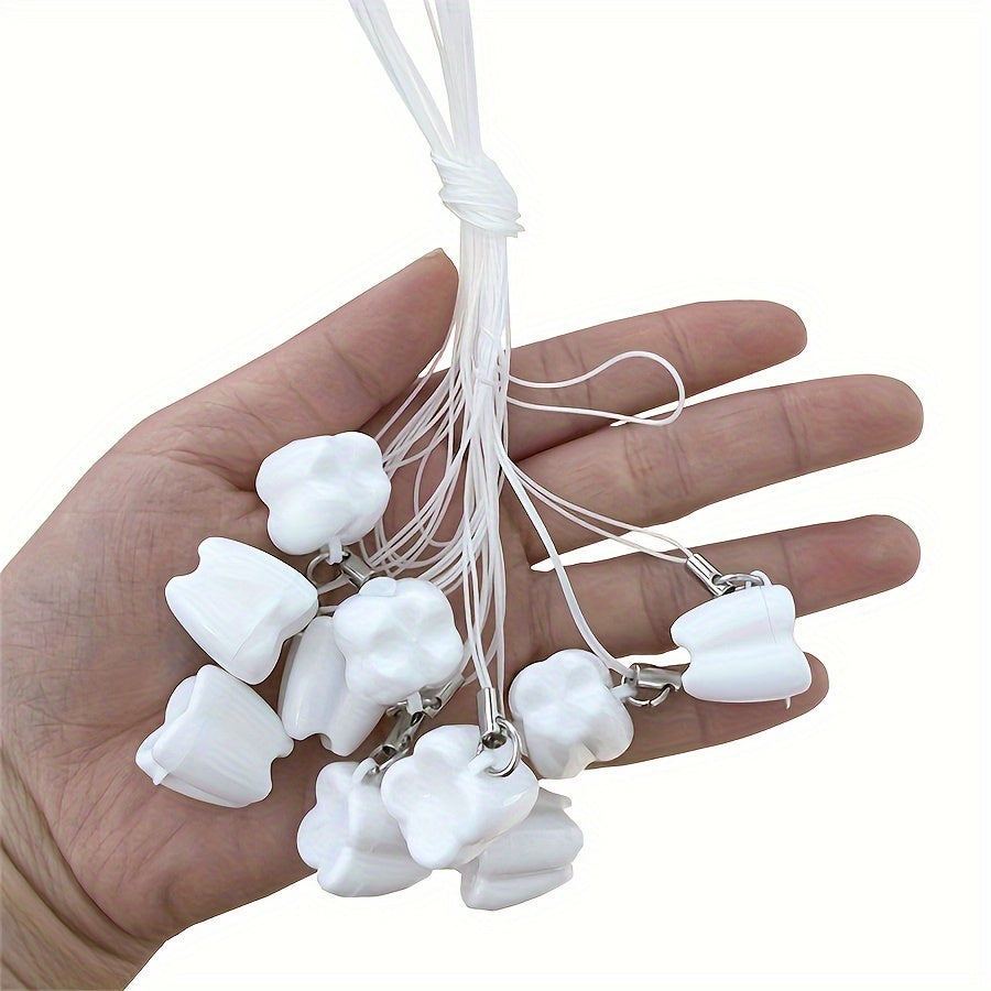 Juego de 20 cajas de almacenamiento de dientes adorables con cuerdas colgantes para niños y bebés