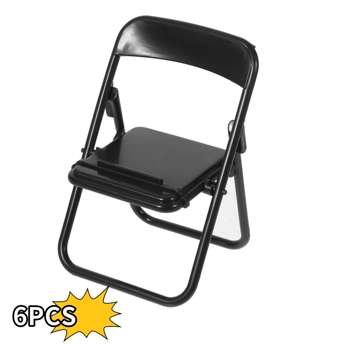 Miniatura de casa ornamento soporte para teléfono silla plegable conjunto de decoración de escritorio